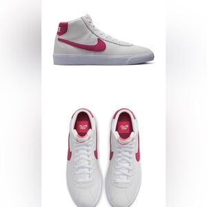 Nike SB Bruin Hi ISO (Womens Size 10) White Leather Beet. Worn once.